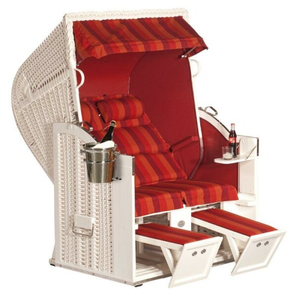 Sonnenpartner Classic 2-Sitzer Halbliegemodell weiß rot