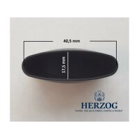 Bodengleiter Fußkappe 40,5 x15,5 mm schwarz oval