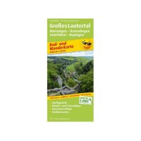 Rad- und Wanderkarte Großes Lauertal Münsingen...