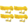 Umefa Spannleine gelb 3 mm x 4 m Nylon 4 Stück mit Schnellspanner