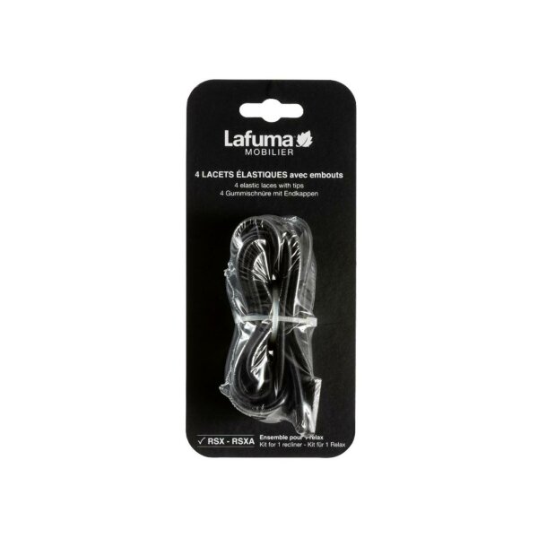 Lafuma Gummischnur Ersatzschnur mit Endkappen schwarz für Relaxliege