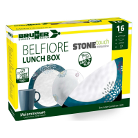 Brunner Lunch Box Belfiore 16-teilig Melamin Geschirrset antislip