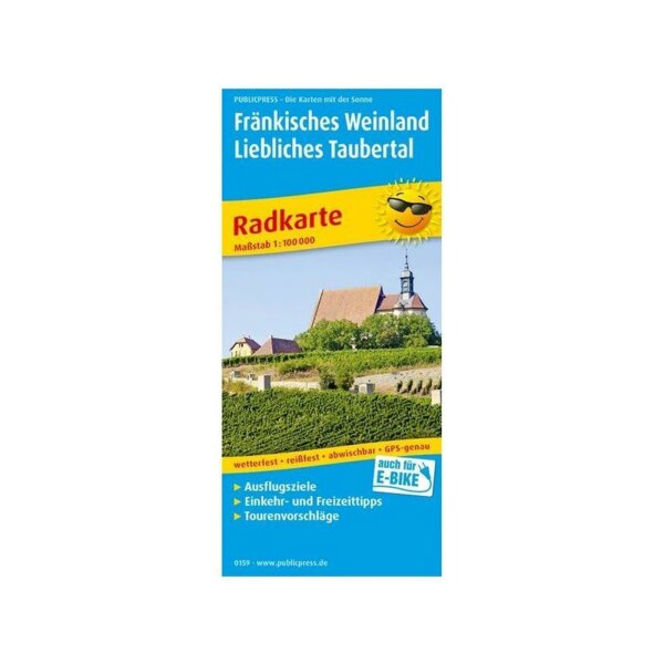 Rad-Wanderkarte Liebliches Taubertal Würzburg Ausflugszielen wetterfest bild2