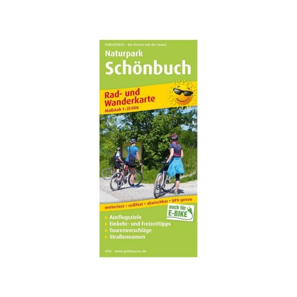 Rad- und Wanderkarte Naturpark Schönbuch wetterfest