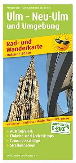 Rad- und Wanderkarte Ulm-Neu-Ulm Einkehr- & Freizeittipps