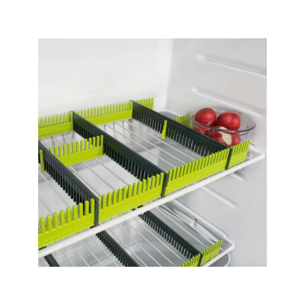 Purvario Stecksystem Stauleisten für Kühlschränke limonengrün anthrazit 8 Stück