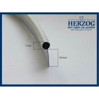 Herzog Vorzeltkeder 7 mm mit Fahne 20 mm Textilkeder 1 m