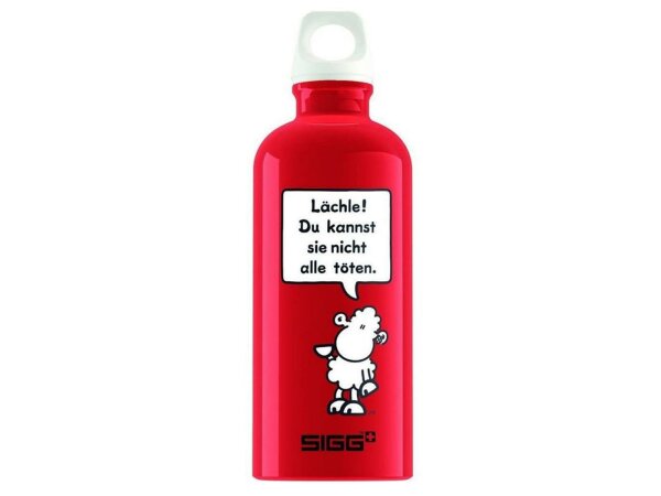 Sigg Trinkflasche Sheepworld Lächle Alu 0,6 Liter
