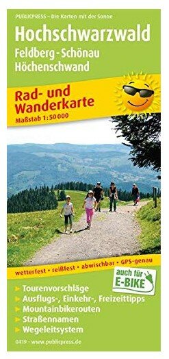 Wanderkarte Hochschwarzwald Feldberg - Schönau