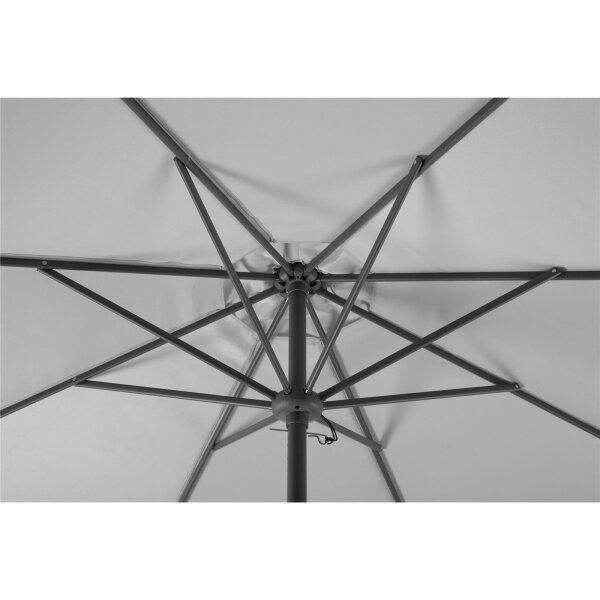 Schneider Marktschirm Sonnenschirm Harlem 270 cm rund silbergrau
