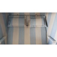 Sonnenpartner Classic 2-Sitzer Halbliegermodell Marone hellblau grau