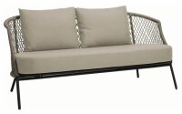Stern Lounge-Sofa Odea 2-Sitzer Aluminium schwarz matt...
