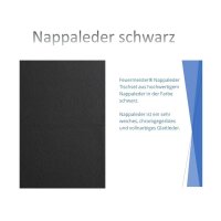 Feuermeister Tischset Nappaleder schwarz 33 x 46 cm bild2