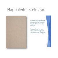 Feuermeister Tischset Nappaleder steingrau 33 x 46 cm