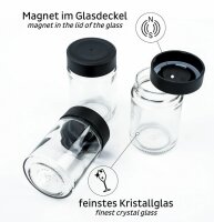 Silwy Feinkost-Magnetgläser Black & Classy 192 ml