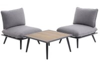 MWH Lounge Set Antao S 2 Sessel + 1 Tisch hellgrau