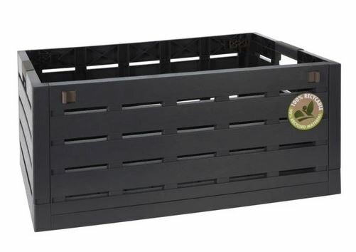 Faltkiste 60L schwarz Klappbox Einkaufskorb Kunststoff Korb Box klappbar  Autokorb Einkaufskiste Einkaufsbox