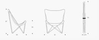 Lafuma Faltstuhl Design Sessel Pop Up XL Azur Titane